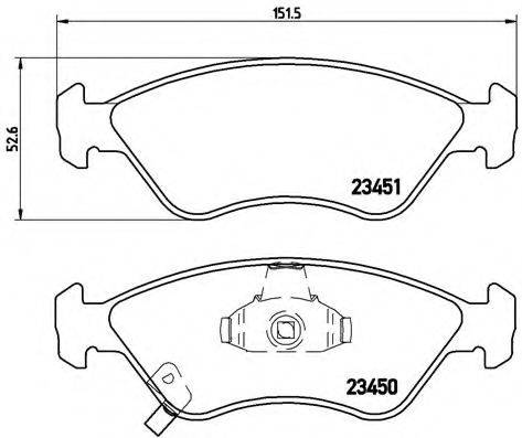 BREMBO P30007 Комплект тормозных колодок, дисковый тормоз