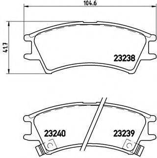 BREMBO P30011 Комплект тормозных колодок, дисковый тормоз