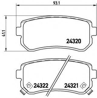 BREMBO P30025 Комплект тормозных колодок, дисковый тормоз