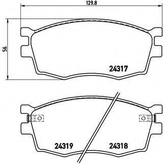 BREMBO P30026 Комплект тормозных колодок, дисковый тормоз