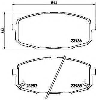 BREMBO P30034 Комплект тормозных колодок, дисковый тормоз