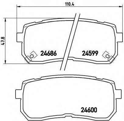 BREMBO P30035 Комплект тормозных колодок, дисковый тормоз