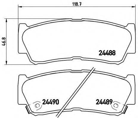 BREMBO P30037 Комплект тормозных колодок, дисковый тормоз