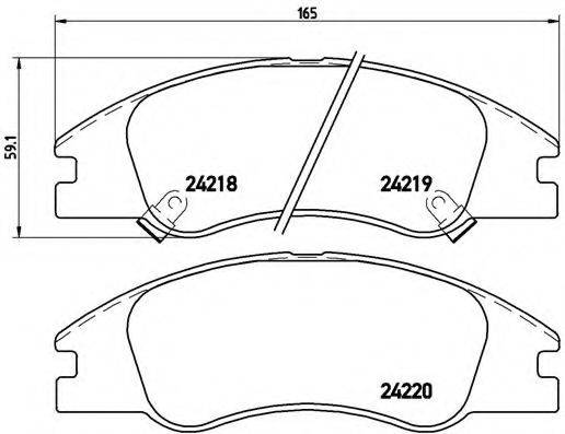 BREMBO P30042 Комплект тормозных колодок, дисковый тормоз