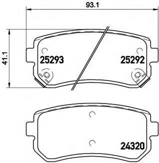 BREMBO P30051 Комплект тормозных колодок, дисковый тормоз