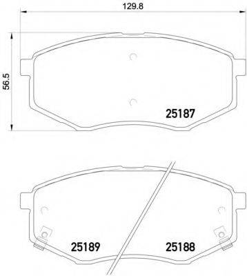 BREMBO P30055 Комплект тормозных колодок, дисковый тормоз