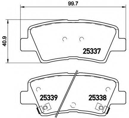 BREMBO P30067 Комплект тормозных колодок, дисковый тормоз