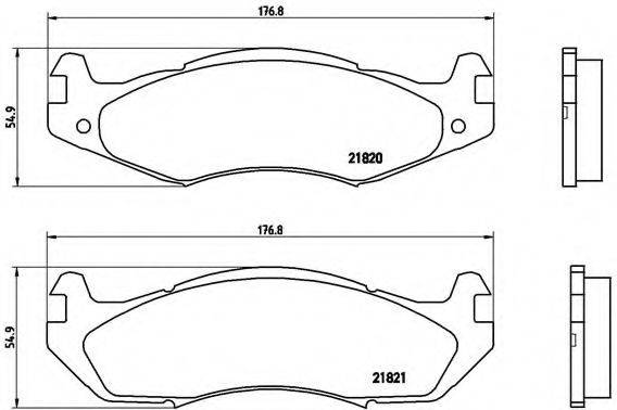 BREMBO P37001 Комплект тормозных колодок, дисковый тормоз