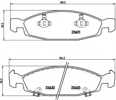 BREMBO P37005 Комплект тормозных колодок, дисковый тормоз
