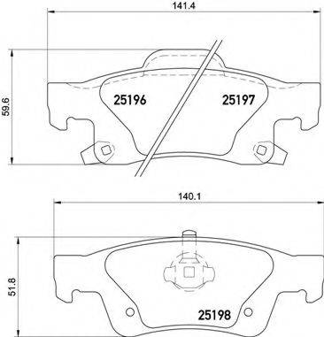 BREMBO P37016 Комплект тормозных колодок, дисковый тормоз