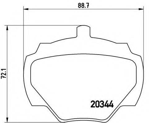 BREMBO P44001 Комплект тормозных колодок, дисковый тормоз