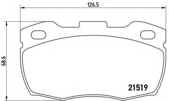 BREMBO P44005 Комплект тормозных колодок, дисковый тормоз