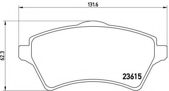 BREMBO P44011 Комплект тормозных колодок, дисковый тормоз