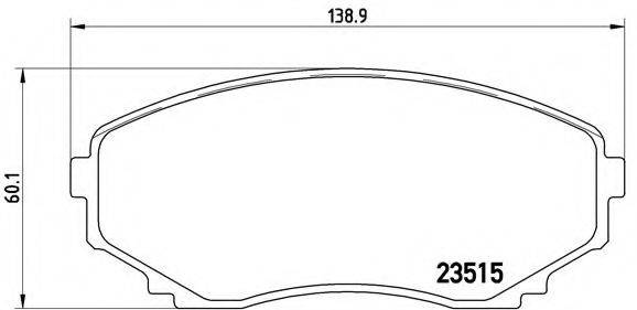 BREMBO P49028 Комплект тормозных колодок, дисковый тормоз