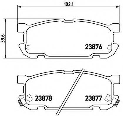 BREMBO P49030 Комплект тормозных колодок, дисковый тормоз