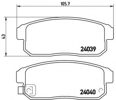 BREMBO P49035 Комплект тормозных колодок, дисковый тормоз