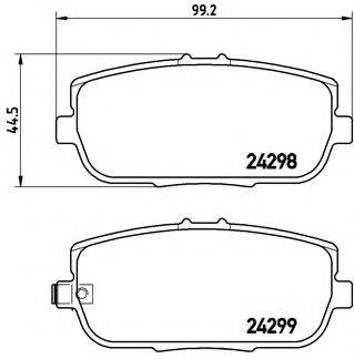 BREMBO P49044 Комплект тормозных колодок, дисковый тормоз