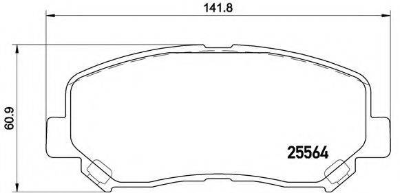 BREMBO P49045 Комплект тормозных колодок, дисковый тормоз