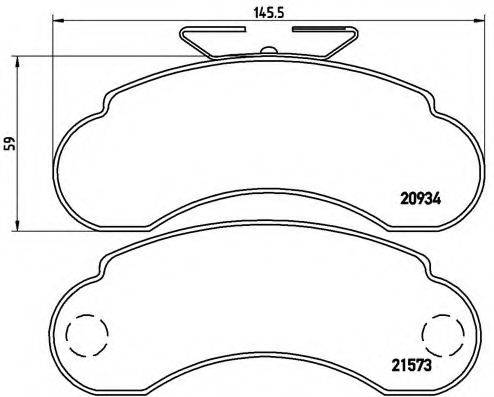 BREMBO P50021 Комплект тормозных колодок, дисковый тормоз