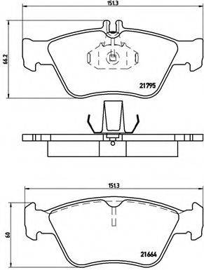 BREMBO P50023 Комплект тормозных колодок, дисковый тормоз