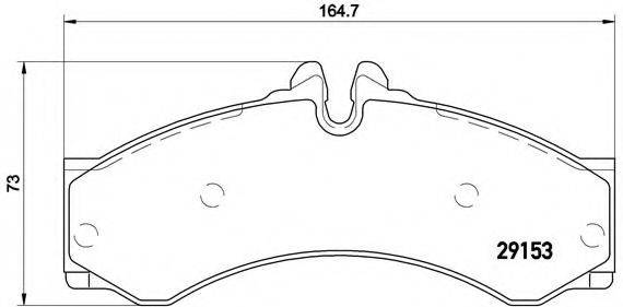 BREMBO P50028 Комплект тормозных колодок, дисковый тормоз