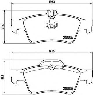 BREMBO P50052 Комплект тормозных колодок, дисковый тормоз