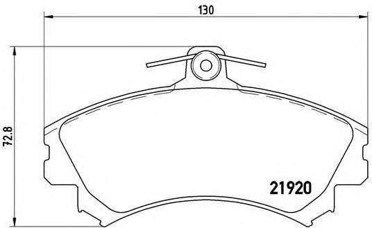 BREMBO P50055 Комплект тормозных колодок, дисковый тормоз