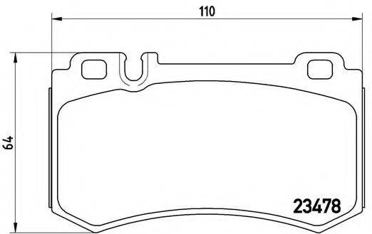 BREMBO P50061 Комплект тормозных колодок, дисковый тормоз