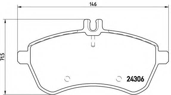 BREMBO P50071 Комплект тормозных колодок, дисковый тормоз