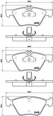 BREMBO P50075 Комплект тормозных колодок, дисковый тормоз