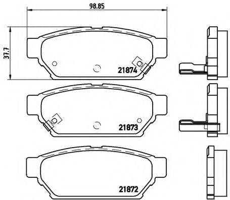 BREMBO P54016 Комплект тормозных колодок, дисковый тормоз