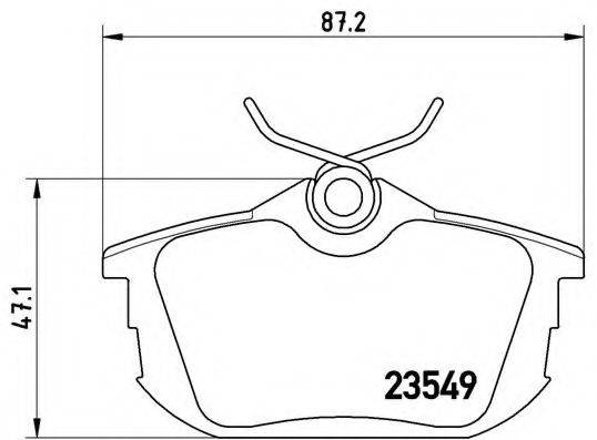 BREMBO P54023 Комплект тормозных колодок, дисковый тормоз