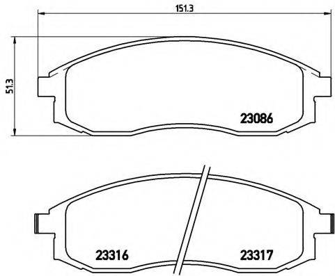 BREMBO P54032 Комплект тормозных колодок, дисковый тормоз