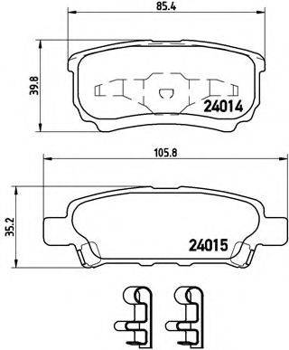 BREMBO P54034 Комплект тормозных колодок, дисковый тормоз