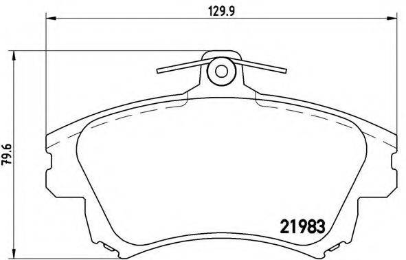 BREMBO P54036 Комплект тормозных колодок, дисковый тормоз