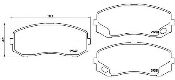 BREMBO P54043 Комплект тормозных колодок, дисковый тормоз