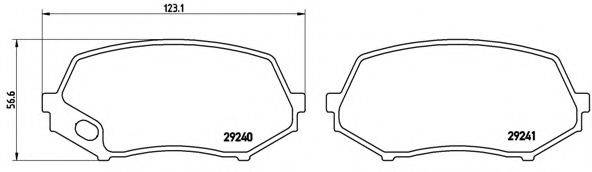 BREMBO P54044 Комплект тормозных колодок, дисковый тормоз