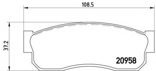 BREMBO P56011 Комплект тормозных колодок, дисковый тормоз