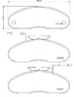 BREMBO P56019 Комплект тормозных колодок, дисковый тормоз