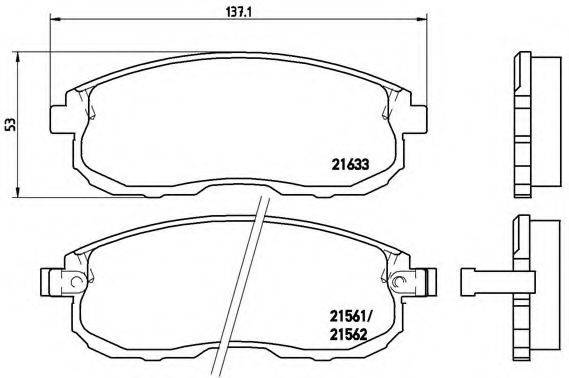 BREMBO P56021 Комплект тормозных колодок, дисковый тормоз