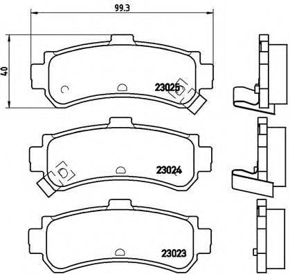 BREMBO P56035 Комплект тормозных колодок, дисковый тормоз