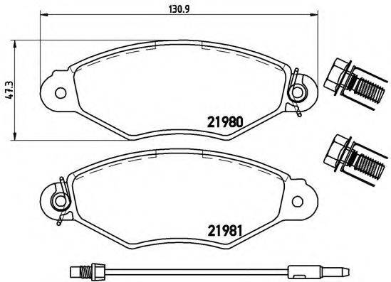 BREMBO P56038 Комплект тормозных колодок, дисковый тормоз