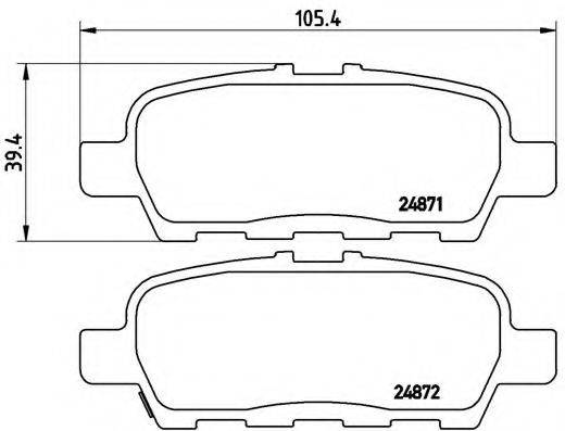 BREMBO P56068 Комплект тормозных колодок, дисковый тормоз