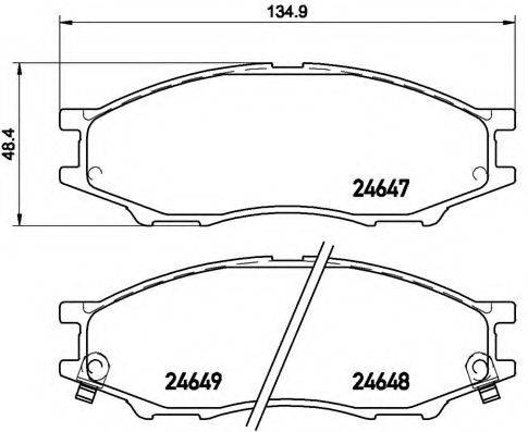 BREMBO P56083 Комплект тормозных колодок, дисковый тормоз