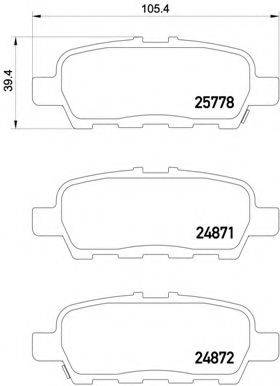 BREMBO P56087 Комплект тормозных колодок, дисковый тормоз