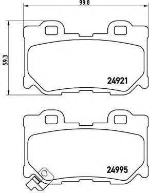 BREMBO P56095 Комплект тормозных колодок, дисковый тормоз