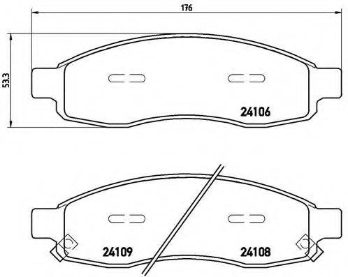 BREMBO P58001 Комплект тормозных колодок, дисковый тормоз