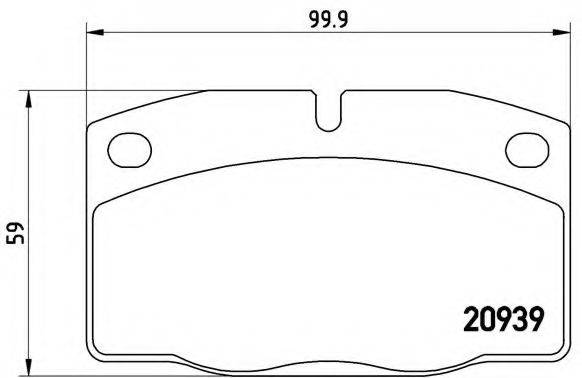 BREMBO P59005 Комплект тормозных колодок, дисковый тормоз