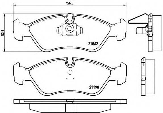 BREMBO P59017 Комплект тормозных колодок, дисковый тормоз