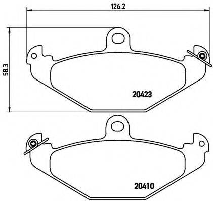 BREMBO P59026 Комплект тормозных колодок, дисковый тормоз